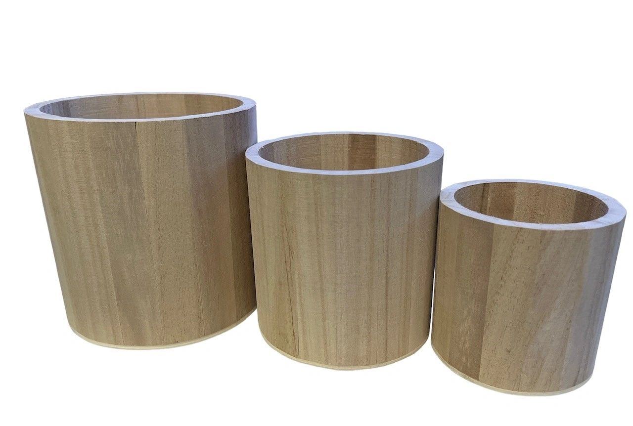 Wooden Pots PK 3