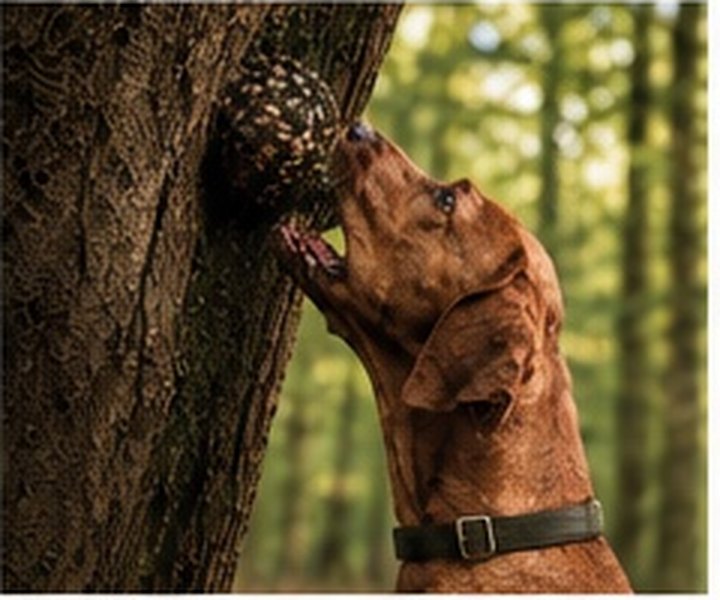 Dog taking part in a Scent Adventure training session